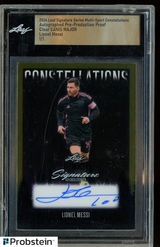 2024 Leaf Signature Series Proof Clear Canis Major Lionel Messi AUTO 1/1