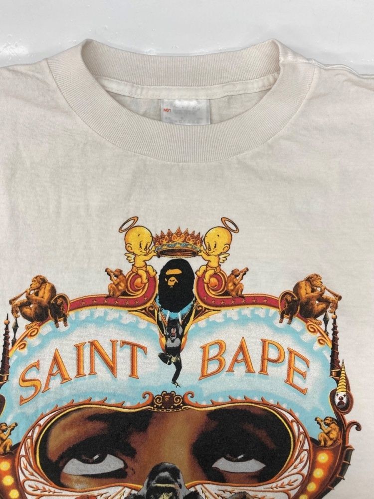 Saint Michael x A Bathing Ape BAPE SS Tee T-Shirt L Cotton Used From Japan thumbnail 3