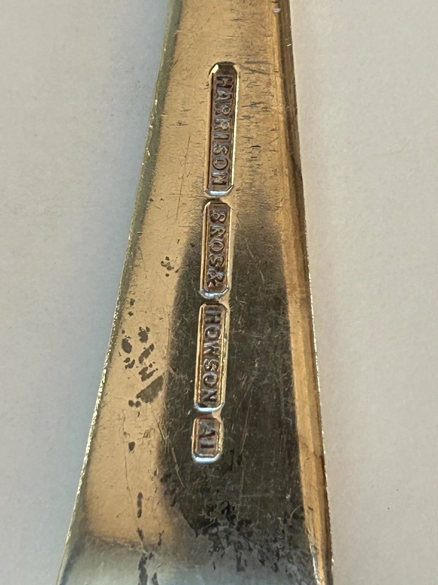 Pair Silver Plate Dessert Spoons Harrison Bros & Howson Sheffield A1 Quality