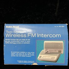 Vintage Radio Shack Two-Station Wireless FM Intercom 43-204 Plug n' Talk 77