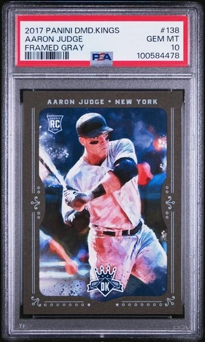 Aaron Judge Rookie Card 2017 Panini Diamond Kings Framed Gray #138 PSA 10🔥