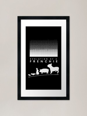 Frenchie EVOLUTION Framed Art Print Framed Wall Art Poster Canvas Print Picture