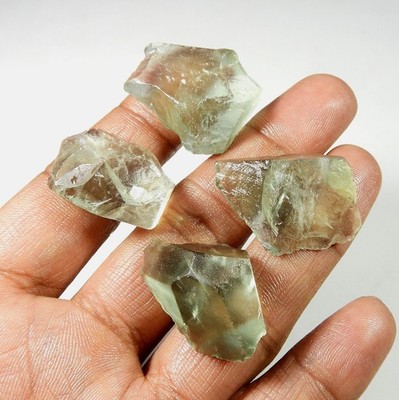 Natürlicher grüner Amethyst grob roh ungeschliffen Großhandel Menge 4 Stck. E...