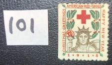 1918 USA Red Cross Christmas Seal, Tuberculosis Cinderella (Lot 101)