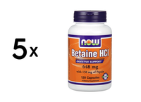 5 X Now Foods Betaine Hcl (120) (137,49 Eur/Kg)
