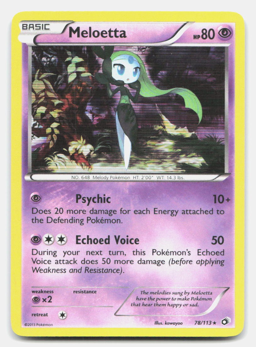 Meloetta (78) 78/113 Holo Rare Legendary Treasures Pokemon NM