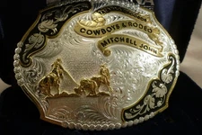 MONTANA SILVERSMITHS BELT BUCKLE COWBOYS & RODEO MITCHEL JOHN