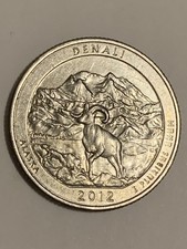 2012-D Washington Quarter 25 Cent Coin.  ATB Denali National Park.
