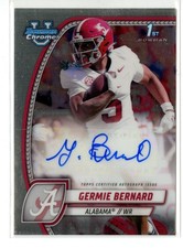 Germie Bernard 1st Bowman Auto #PA-GBE Alabama Crimson Tide Prospect Autograph