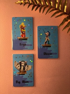3 er Set Splatoon Raiders Shiver Frye Big Man Amiibo Karte Switch