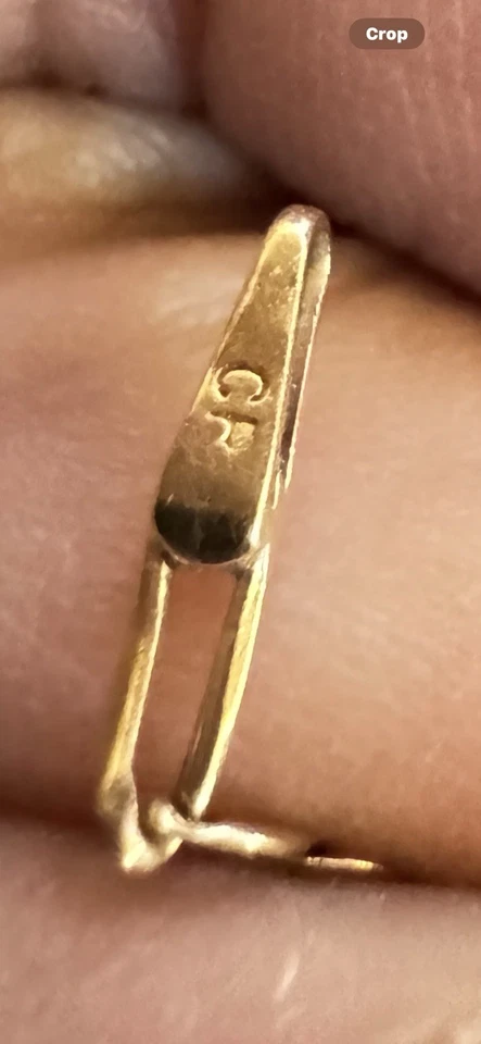 Браслет детский Figaro с гравировкой золото 14 карат 5 дюймов Daleyzia (имя на браслете 1,6 грамма - Изображение 4 из 4