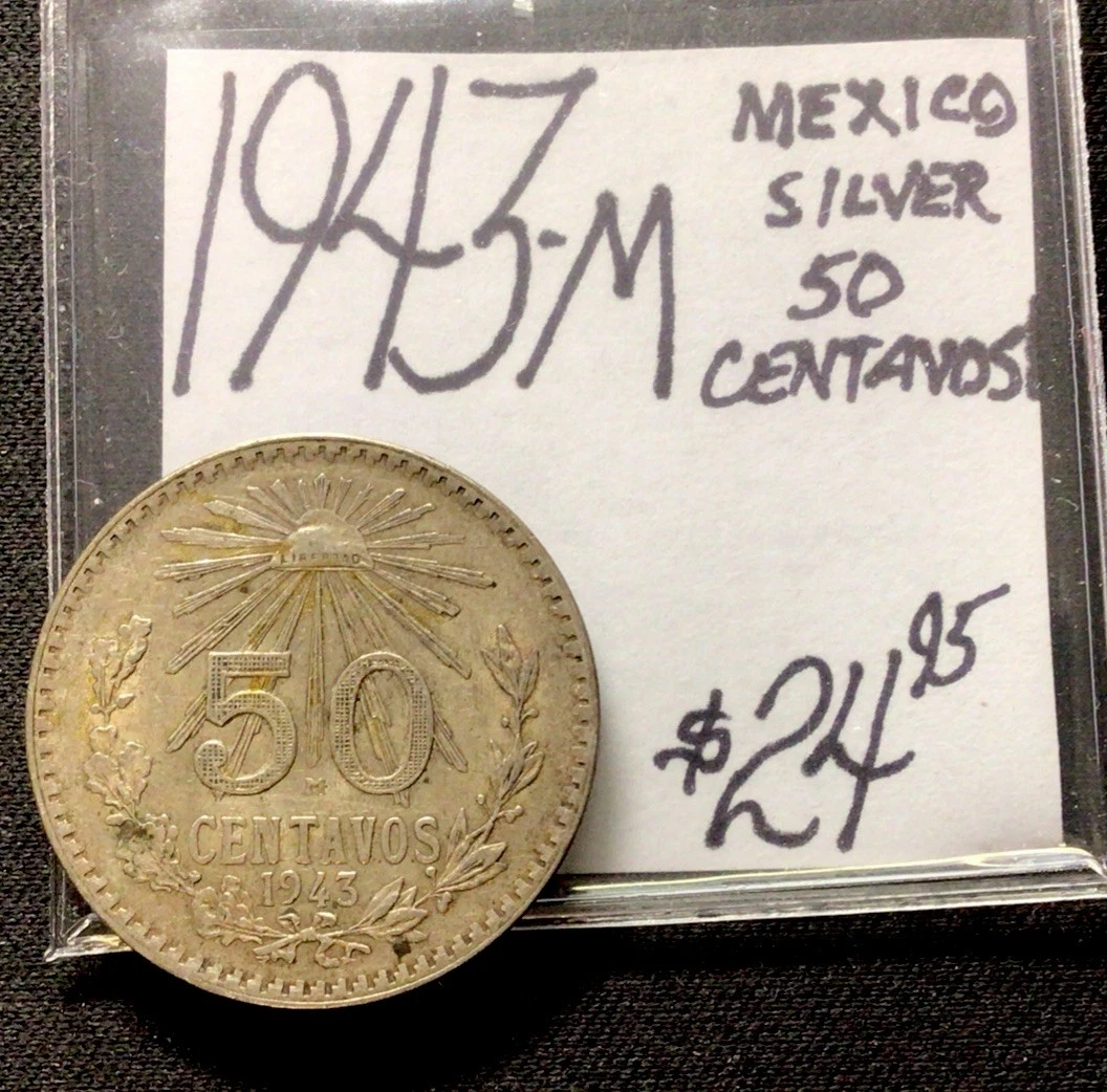 50 Centavos Silver 1943 Year Mexican Coins (1905-Now) for sale | eBay