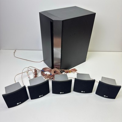 LG Heimkino Lautsprecher Anlage 5.1 schwarz und silber funktionsfähig gebraucht