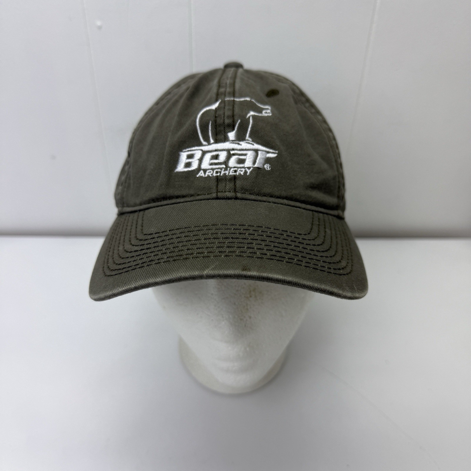 Bear Archery Hat Cap Brown Strapback Adjustable E… - image 2