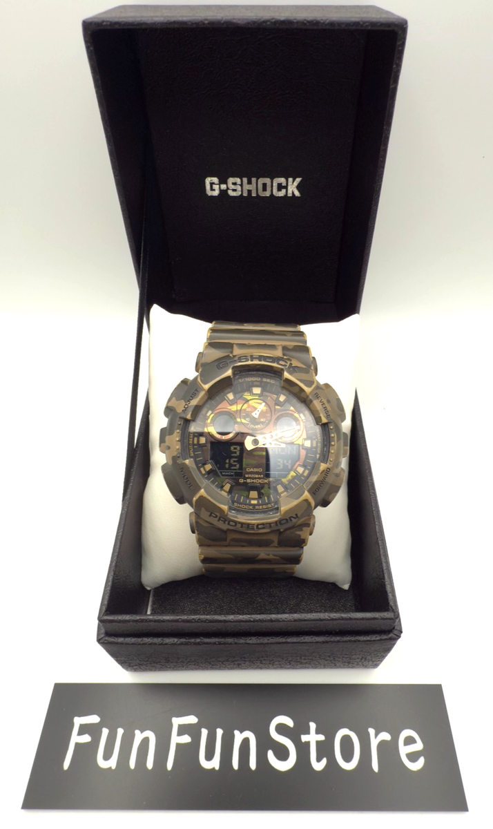CASIO G SHOCK GA-100CM Military Camouflage Analog Digital Mens