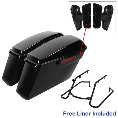 Saddlebags W/ Conversion Bracket Fit For Harley Softail Fat Boy Breakout 18-25
