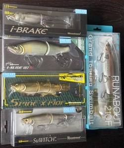 Lot of 5 New Megabass Fine Art & Grassroots JDM Swimbait / Glide Bait In 🇺🇸