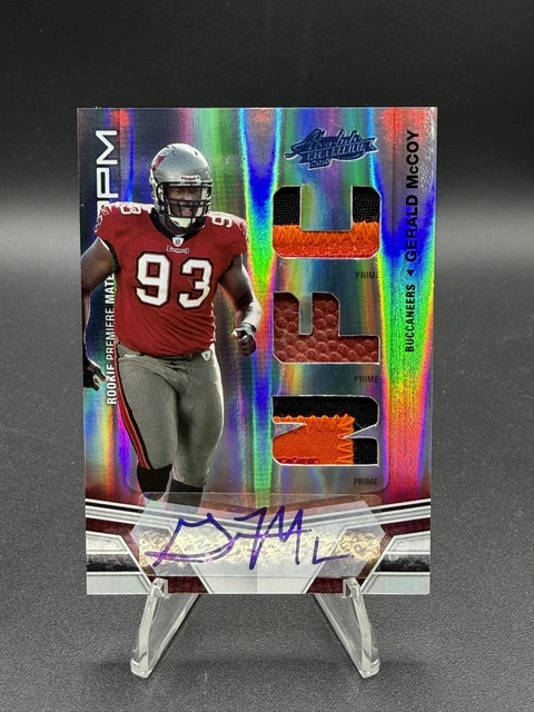2010 Absolute Memorabilia Premiere Materials Gerald McCoy Rookie Auto RC /10