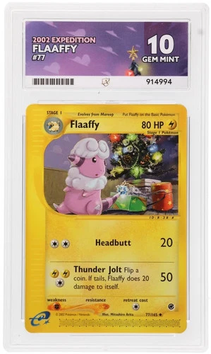 (POP 2!) Flaaffy 77/165 WOTC Expedition 2002 Pokemon Card Perfect Subs ACE 10