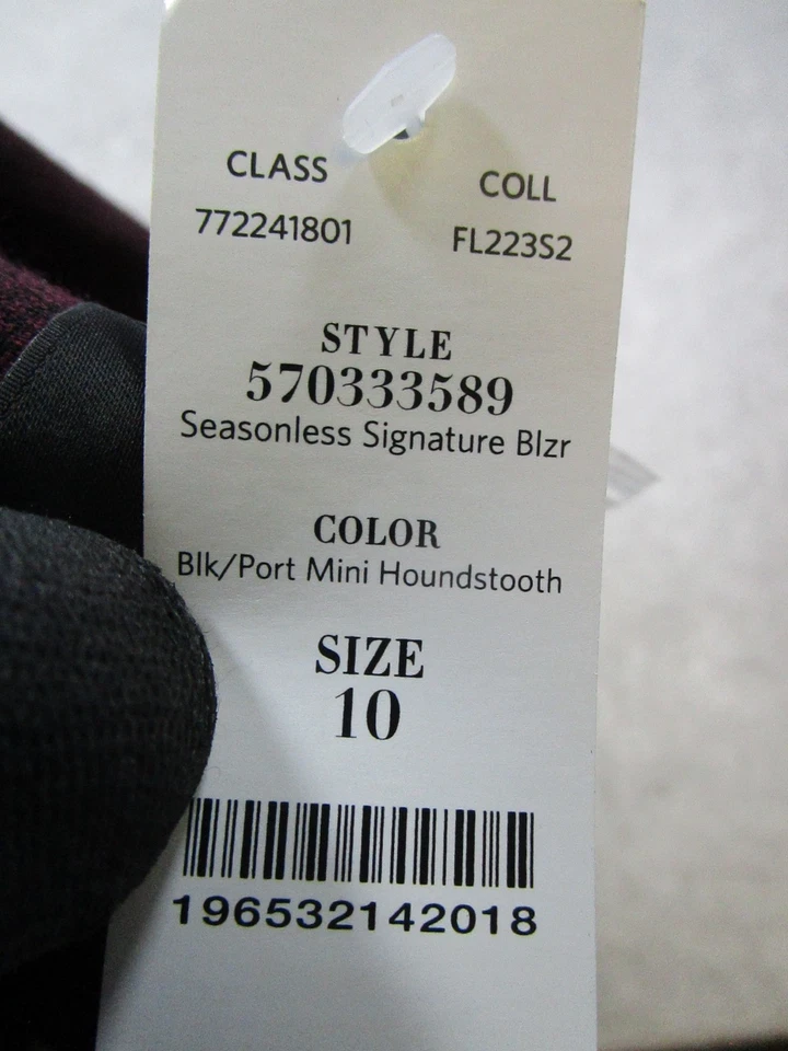 Abrigo deportivo White House Black Market para mujer 10 blazer púrpura nuevo Foto 4 de 4