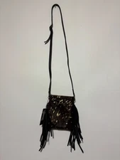 American Darling Womens Leather Hairon Fringed Crossbody Purse ADBGSS153