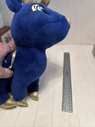 2022 Kellytoy Plush BLITZEN Stuffed Animal Santa's Reindeer Royal Blue Gold 14" - Picture 20 of 22
