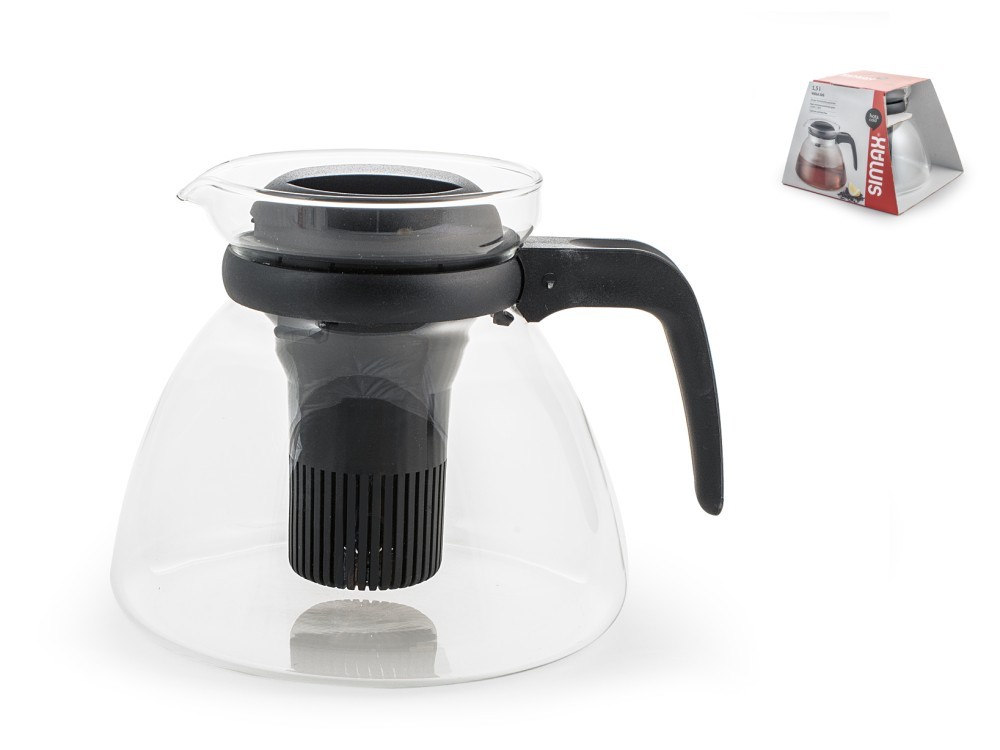 Glass Borosilicate Purple Teapot Lt 1.5