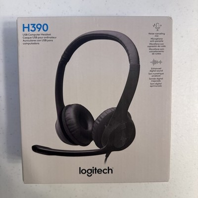 Logitech H390 Over-Head Comfort USB Headset w/ Noise-Canceling Microphone * NEW