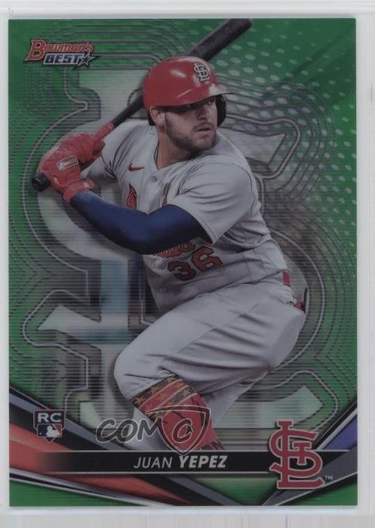 2022 Bowman's Best Green Refractor 9/99 Juan Yepez #15 Rookie RC 18yk