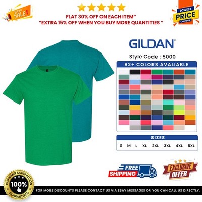 Gildan G500 Men's Heavy Cotton Plain Solid Short Sleeve Casual Blank T-Shirt