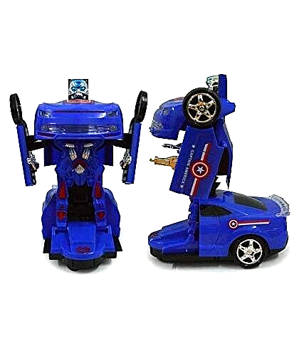 Captain America Cars Robot for Kids Remote Control Transformer robot Car Toys - Picture 5 of 5
