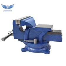 5Inch Bench Vise with Anvil Swivel Locking Base Table Top Clamp Heavy Vice New