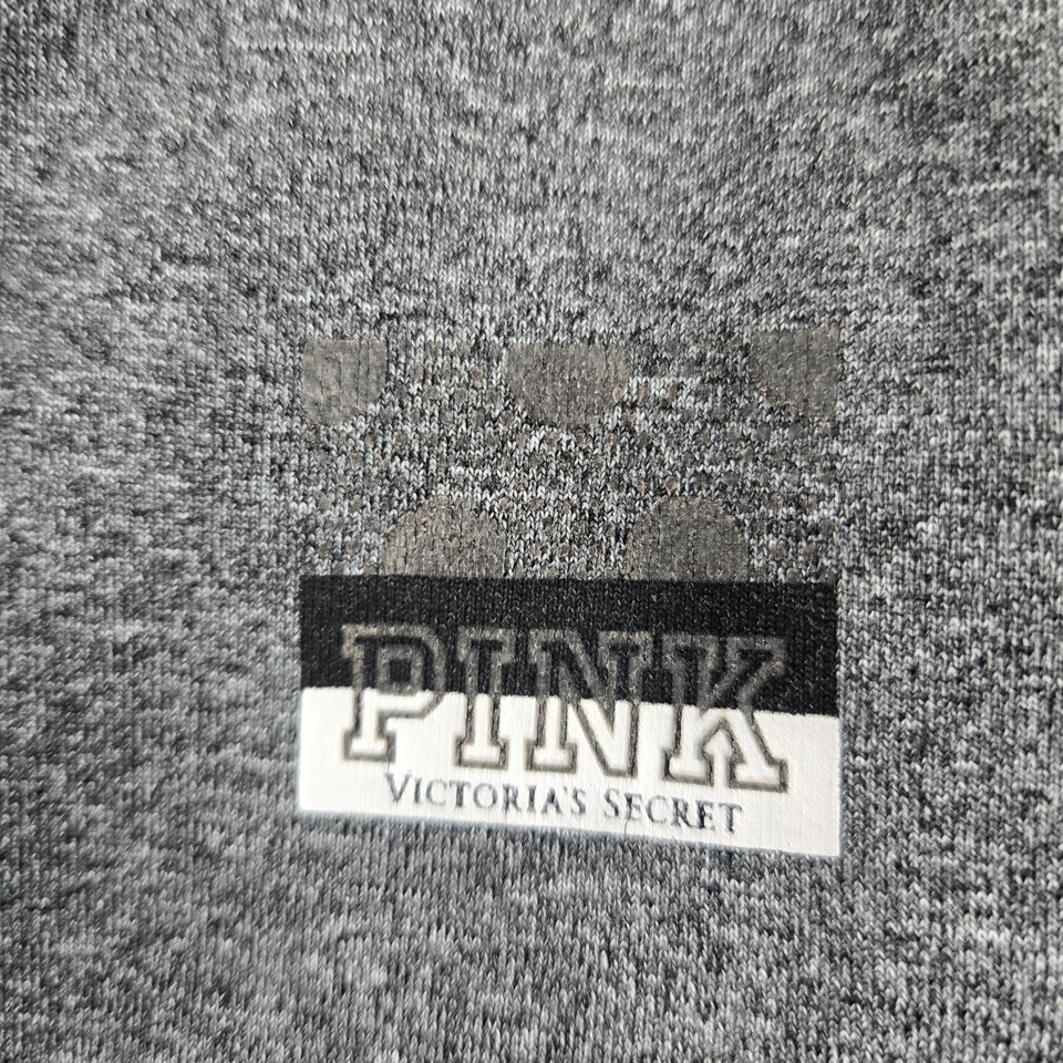 Sudadera ROSA Victoria's Secret Mujer L Gris Bloque de Color Ultimate 1/2 Cremallera Logo Foto 4 de 4