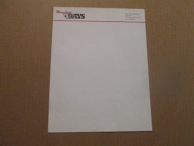 ASL Maryland Bays Vintage Defunct 1988 Unused Team Logo Soccer Letterhead