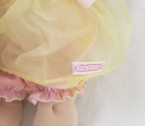 Cabbage Patch Kids 1985 cabello castaño/ojo gris niña cabeza molde 1 mariposas rosa - Imagen 6 de 17