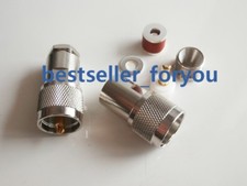 1X UHF Clamp PL259 male Plug for LMR195 RG58 RG400 RG142 cable RF coax connector