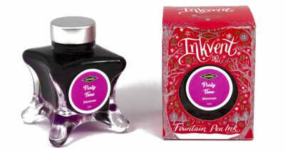 Diamine Inkvent Red Edition Shimmer Bottled Ink in Hot Pink Party Time - 50 mL