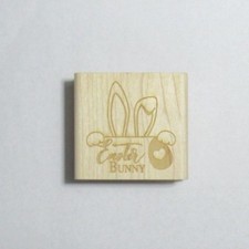 Mason Row Wood Mounted Rubber Stamp SPRING EASTER BUNNY EARS MRHL 1619