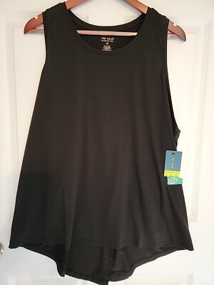 NWT Tek Gear On The Go Gear Plus Size 2x Racerback Hi Low Tank Top Black 