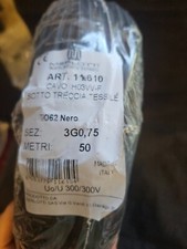 Merlotti Cable Electronic Round Textile- H03vv-F Cable T062 Black- 50M 16757 