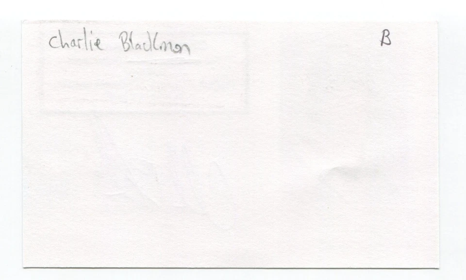 Charlie Blackmon Signed 3x5 Index Card Autographed Baseball SUPER EARLY CAREER - Image 2 of 2