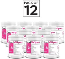 12x Metrex Caviwipes Towelettes Large Wipes 160ct Canister Exp-2027 FRESH USA