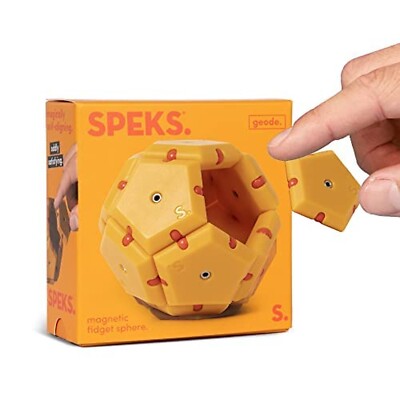 Speks Matte Geode - Pentagons 12-Piece Set - Solar Flare - Fun Desk Toy for A...