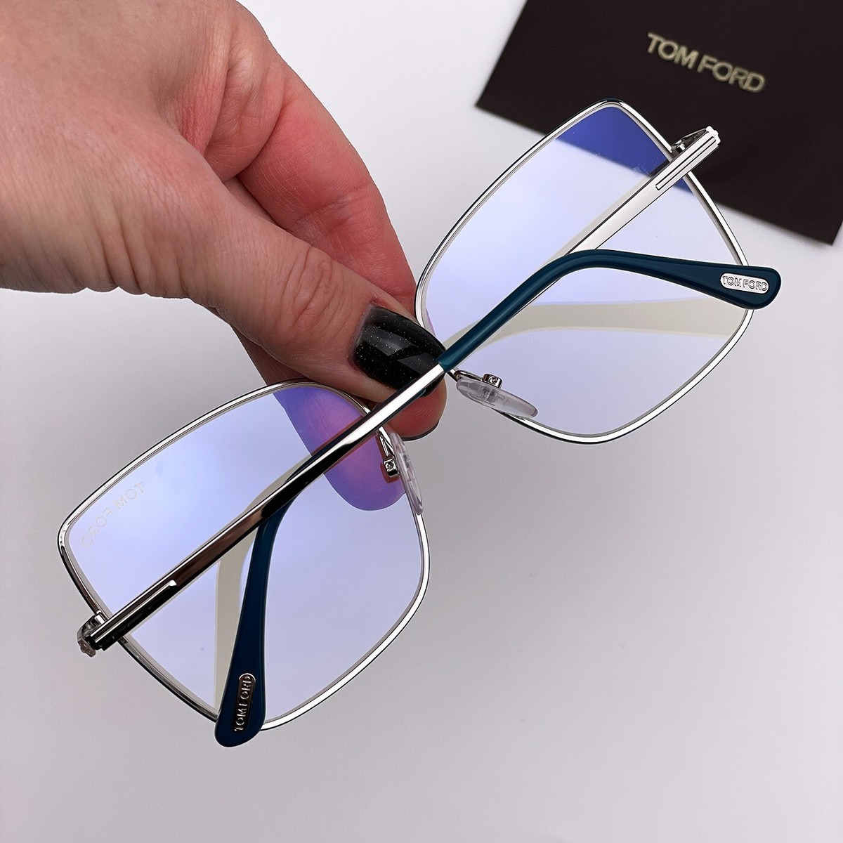 SALE! NEW TOM FORD FT5613-B 098 Butterfly Blue Block Metal Women Eyeglasses Tom Ford Women main image 2