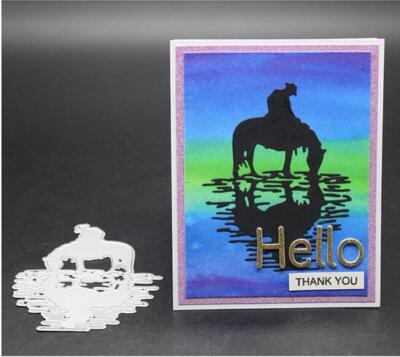 Drinking Horse Metal Cutting Dies Scrapbooking Embossing Stencil Mold Making