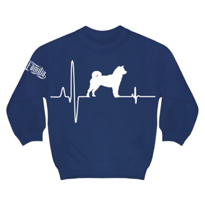 Kinder Pullover Akita Herzschlag 110 - 164 Mädchen Jungen Kids inu geschenk