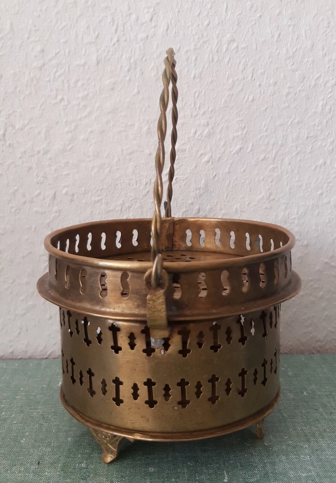 Vintage Messing Ostfriesen Stövchen Rechaud, D 12,5 cm innen - Bild 2 von 4