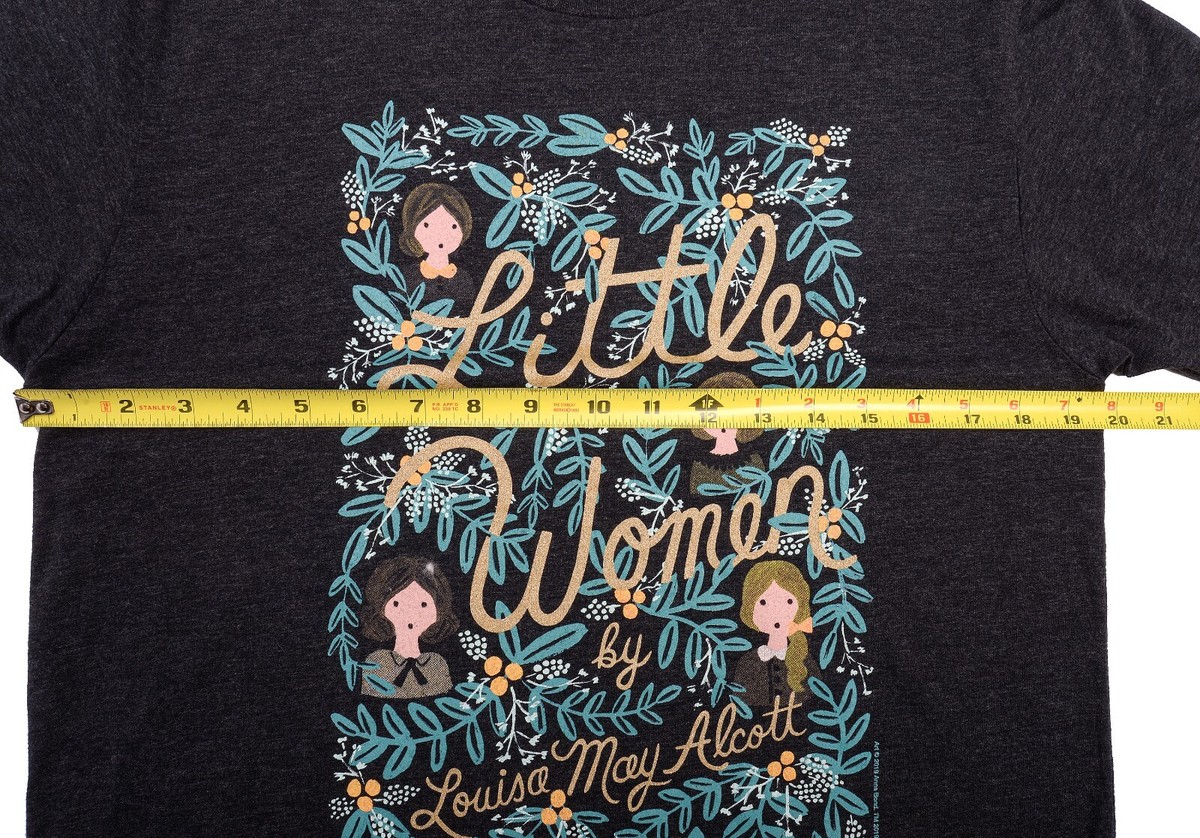 Women's T-Shirts [Out of Print] Louisa May Alcott / Little Women Relaxed Fit Tee [Puffin in Bloom] (Vintage Black) (Womens) Little Women - Puffin in Bloom women's relaxed fit t-shirt