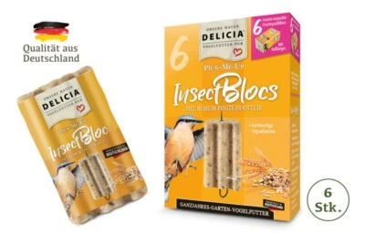 DELICIA® DELICIA ® Pick-Me-Up InsectBlocs 6er Pack Vogelfutter schalenfrei Ambrosia frei