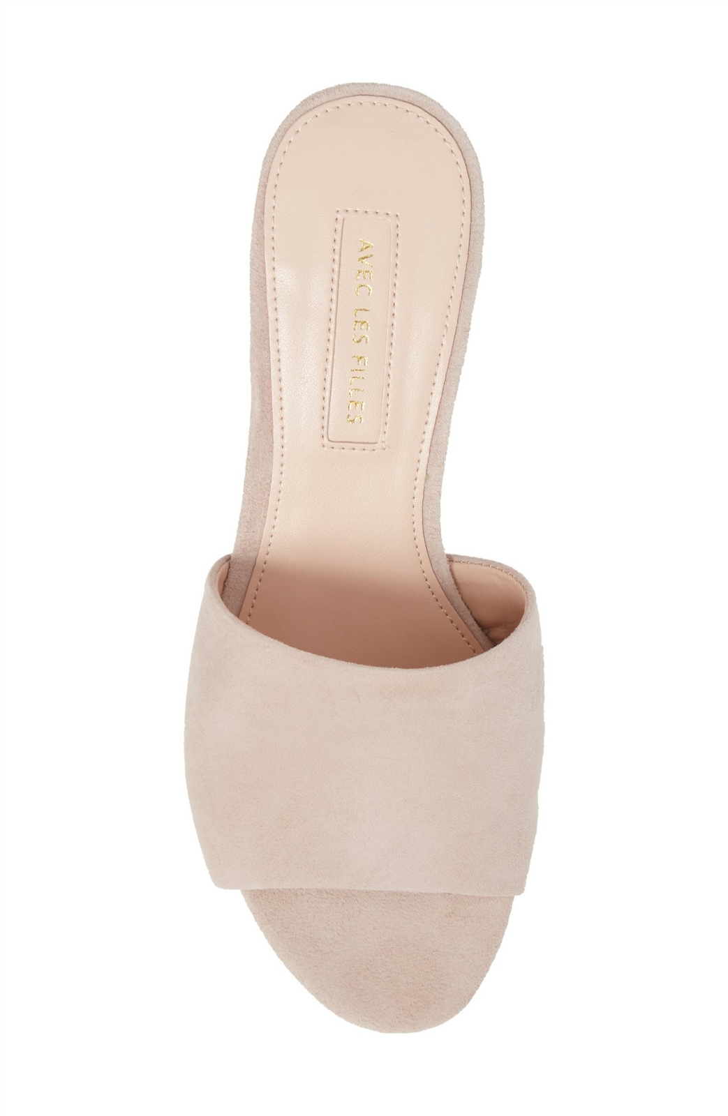 Avec Les Filles 254447 Womens Suede Block Heel Slide Sandals Pink Kid Size 7.5 image 6